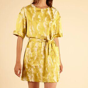 FRNCH Yellow and White Mini Dress